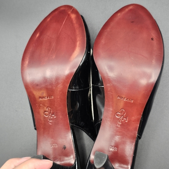 Cole Haan Black Peep-Toe Heels - 10.0 - Picture 8 of 8